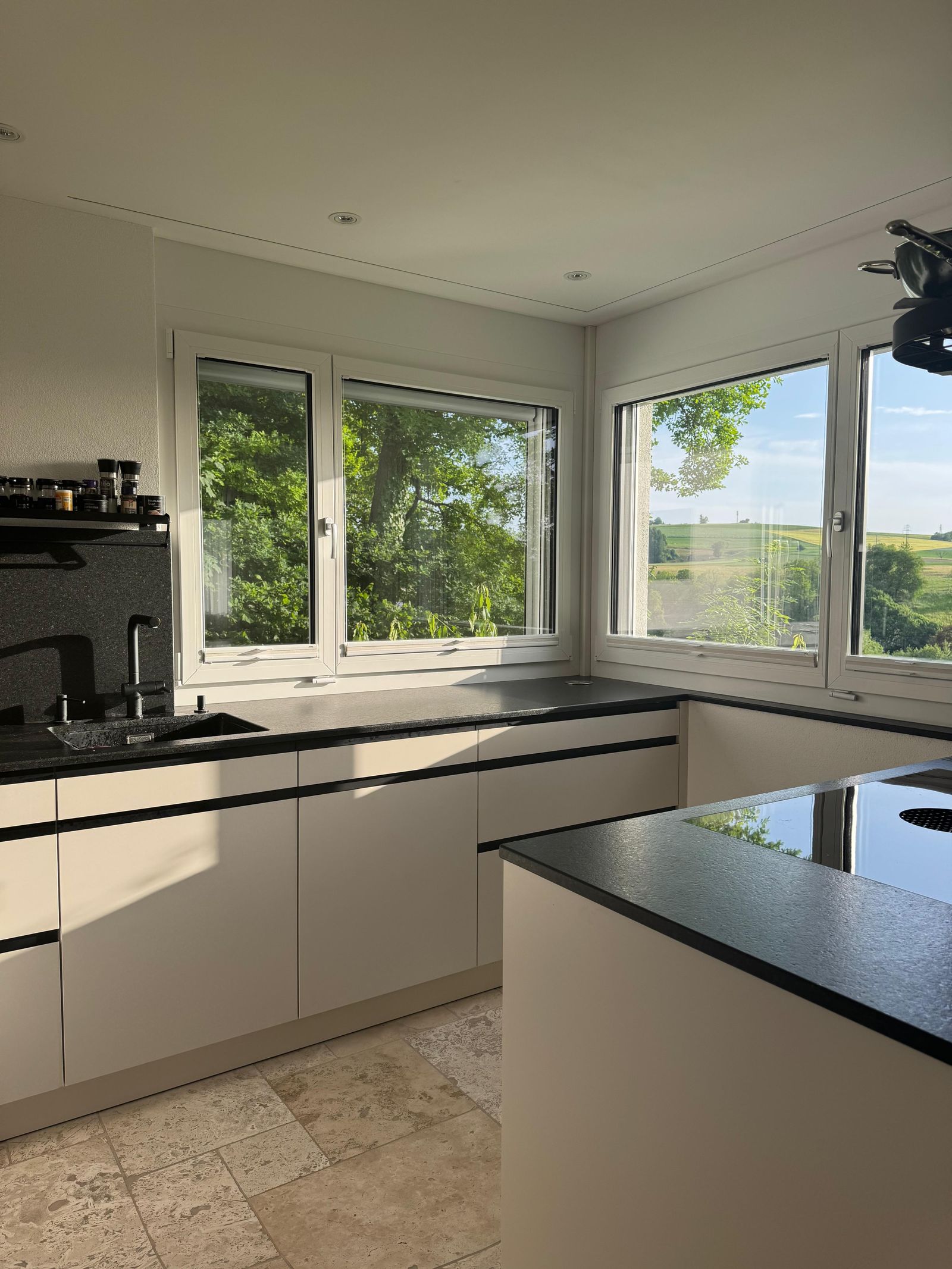 Kitchen at Villa 77 with Miele appliances including a steam oven